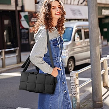 Stylish INPAKSA Puffer Woven Crossbody Bag for Summer