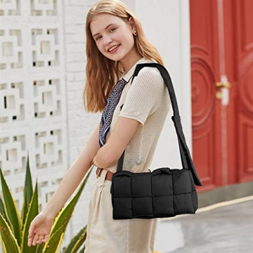 Stylish INPAKSA Puffer Woven Crossbody Bag for Summer