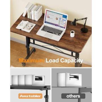 Portable Adjustable Height Standing Desk on Wheels