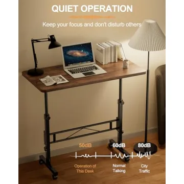 Portable Adjustable Height Standing Desk on Wheels