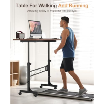 Portable Adjustable Height Standing Desk on Wheels