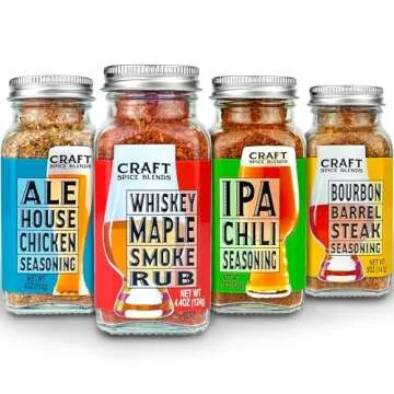 Craft Spice Blends Grilling Seasoning & Rub 4-Pack Gift Set, Ultimate Grilling Gift - Smoking, BBQ, ...