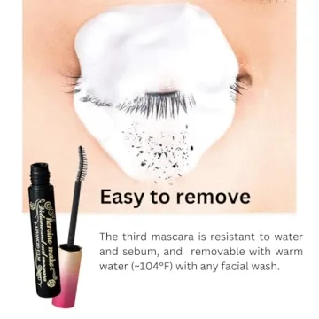 HEROINE MAKE by KISSME Mascara Volumizing Eye Makeup & Curl, Waterproof Long-lasting False Eyelash Effect with Curvy Brush Advanced Film 01 Jet Black