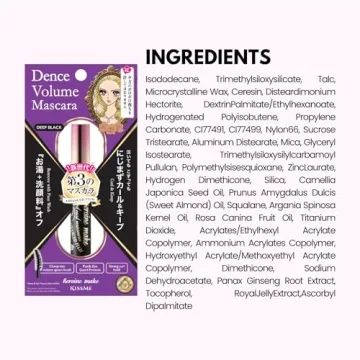 HEROINE MAKE by KISSME Mascara Volumizing Eye Makeup & Curl, Waterproof Long-lasting False Eyelash Effect with Curvy Brush Advanced Film 01 Jet Black