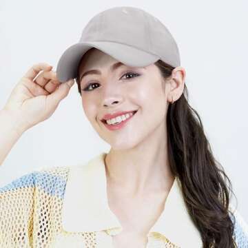 The Hat Depot Baseball Dad Hat Unisex Cotton UPF 50+ Casual Cap (Gray)