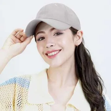 The Hat Depot Baseball Dad Hat Unisex Cotton UPF 50+ Casual Cap (Gray)