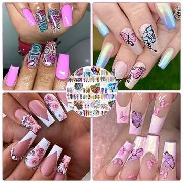 100 Sheets of Vibrant Nail Foil Transfer Stickers