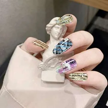 100 Sheets of Vibrant Nail Foil Transfer Stickers