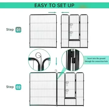 BestPet Dog Playpen Indoor 40 inch Exercise Pen with Doors