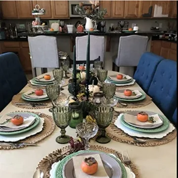 Taganov Green Wine Glasses 4-Pack Vintage Style Goblets