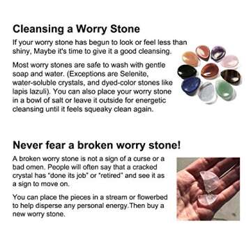 CrystalTears Tiger's Eye Thumb Worry Stone Healing Crystal Pocket Palm Stone Worry Stones for Anxiety Stress Relief