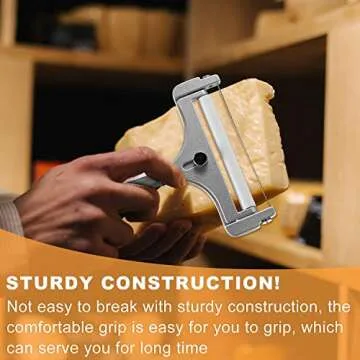 Patelai Heavy Stainless Steel Cheese Slicer with Adjustable Thickness