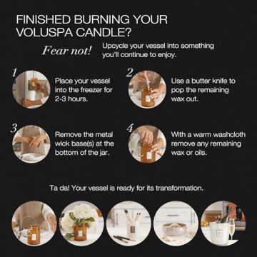 Voluspa Spiced Pumpkin Latte, Large Candle Jar, 18 Ounce, 100 Hour Burn Time, All Natural Wicks & Coconut Wax for Clean Burning, Vegan, Poured in the USA