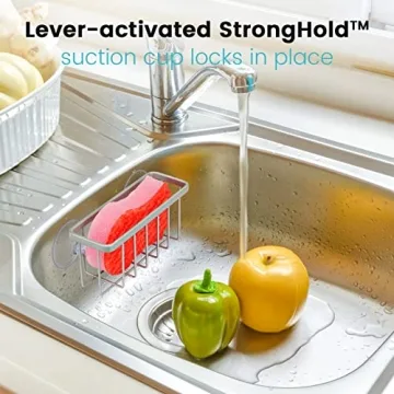 Premium HLOOL Kitchen Sink Sponge Holder for Tidiness