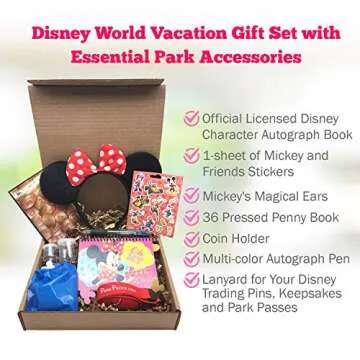 Disney VACATION Set with Essential Park Accessories & Official Autograph Book