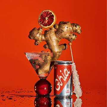 Ghia Non-Alcoholic Ginger Le Spritz, 8 Fl Oz (4-Pack) | Mocktail & Cocktail Mixer, Zero Proof Sparkling Apéritif with Soothing Herbal Extracts