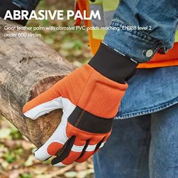Vgo Chainsaw Gloves with 12-Layer Protection - Medium