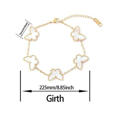 AIMADE Lucky Butterfly Bracelet for Women & Girls - 18K Gold Plated Fashion Jewelry