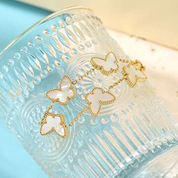 AIMADE Elegant Butterfly Bracelet - Adjustable, Gold-Plated