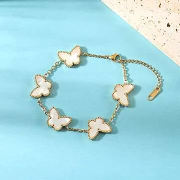 AIMADE Elegant Butterfly Bracelet - Adjustable, Gold-Plated