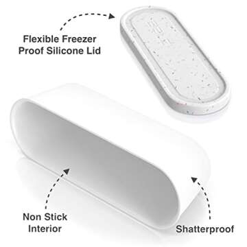 BALCI Ice Cream Container 2 Quart for Homemade Treats