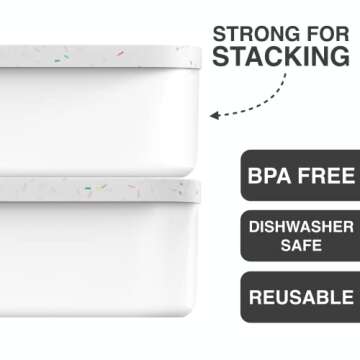 BALCI Ice Cream Container 2 Quart for Homemade Treats