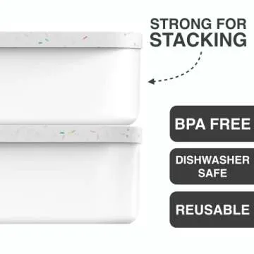 BALCI Ice Cream Container 2 Quart for Homemade Treats