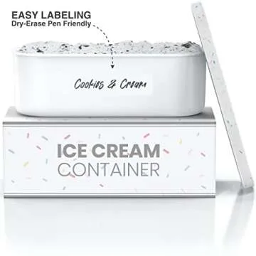 BALCI Ice Cream Container 2 Quart for Homemade Treats