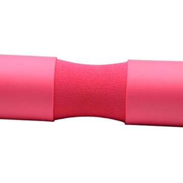 Greententljs Barbell Squat Neck Rack Cushion Foam Shoulder Pad and Ankle Strap Fitness Padded Cable Attachment Squat Pads for Gym Weight Lifting Hip Glute Exercises (Pink)