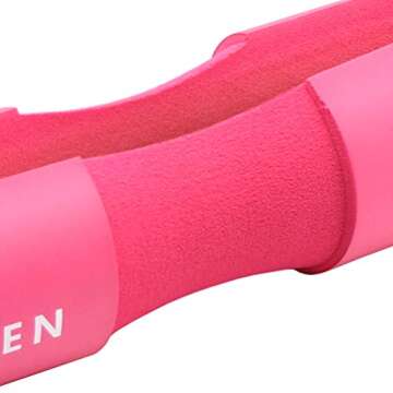 Greententljs Barbell Squat Neck Rack Cushion Foam Shoulder Pad and Ankle Strap Fitness Padded Cable Attachment Squat Pads for Gym Weight Lifting Hip Glute Exercises (Pink)