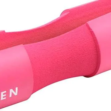 Greententljs Barbell Squat Neck Rack Cushion Foam Shoulder Pad and Ankle Strap Fitness Padded Cable Attachment Squat Pads for Gym Weight Lifting Hip Glute Exercises (Pink)