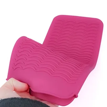 Silicone Heat Resistant Mat Pouch for Hot Hair Tools Pink