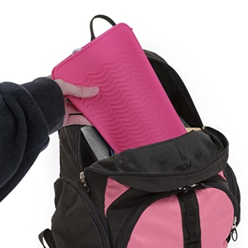 Silicone Heat Resistant Mat Pouch for Hot Hair Tools Pink