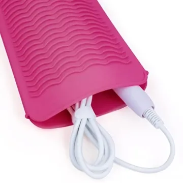 Silicone Heat Resistant Mat Pouch for Hot Hair Tools Pink