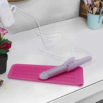 Silicone Heat Resistant Mat Pouch for Hot Hair Tools Pink