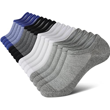 Wernies No Show Men Socks - Comfortable Low Cut Ankle Socks for Casual Wear