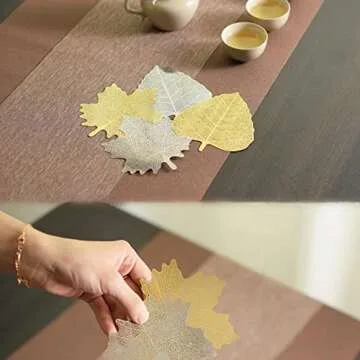 Tea Leaf Strainer Metal Tea Strainer Stainless Steel Leaf Tea Strainer (Maple and Bodhi Leaf) (gold bodhi)