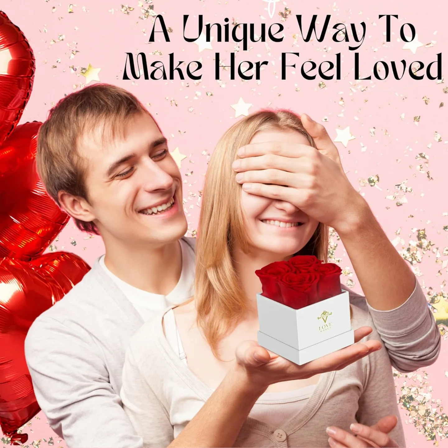 Eternal Red Preserved Roses in Chelsea Box Gift