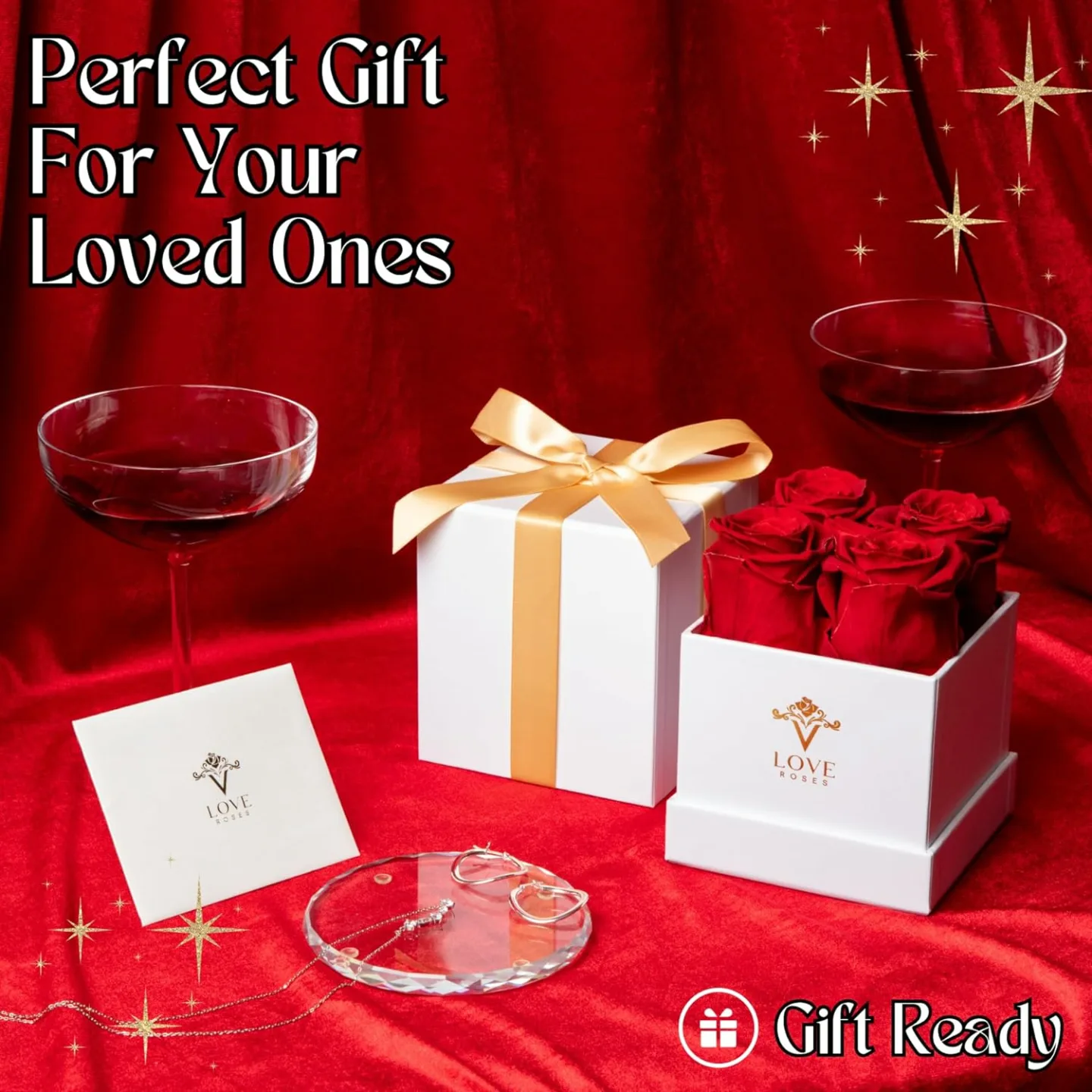 Eternal Red Preserved Roses in Chelsea Box Gift