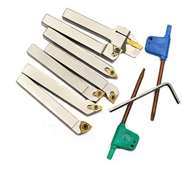 OSCARBIDE Lathe Tool Holder Set with Carbide Inserts 7pcs