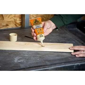 Gorilla All Purpose Wood Filler, Natural Color, 6 Ounce Tube (Pack of 1) - Water Resistant for Indoor or Outdoor Projects and Repairs