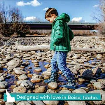 Lone Cone Kids Rain Boots with Easy Handles for Fun Play