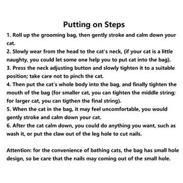 Cat Grooming Bag Puppy Dog Cleaning Polyester Soft Mesh Scratch & Biting Resisted for Bathing Injecting Examining Nail Trimming