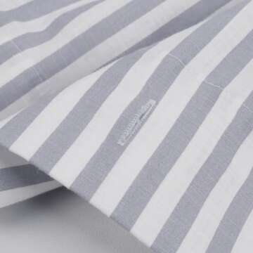 Eastern 100% Cotton Gray Farmhouse Shower Curtain with Lace Trim, Shabby Chic Shower Curtains for Bathroom, Country Cottage Ruffled Fabric Shower Curtain Washable 72 x 72