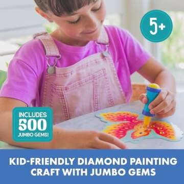 Educational Insights Jumbo Gem Kit - Arts and Crafts for Kids, Toddler Art Supplies, Toddler DIY Sen...