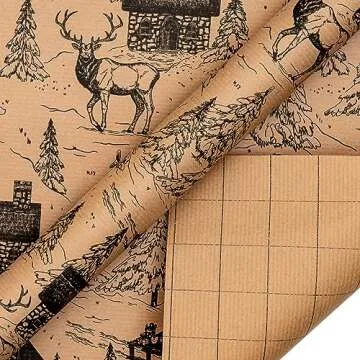 RUSPEPA Christmas Wrapping Paper - Jumbo Design Set