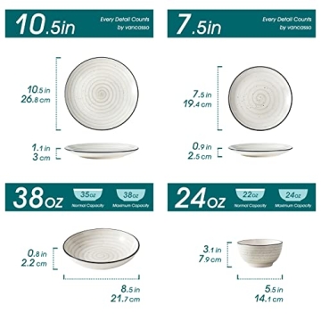 vancasso 24-Piece Bonbon Stoneware Dinnerware Set