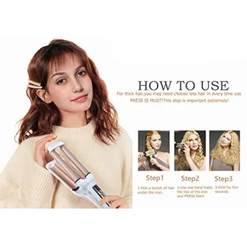 Mannice 3 Barrel Hair Waver for Quick Beachy Waves and Volume