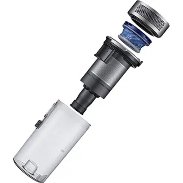 Samsung Jet 75 Stick Cordless Lightweight Vacuum Cleaner with Removable Long Lasting Battery and 200 Air Watt Suction Power, Complete with 180 Deg Swivel Brush, Titan Silver