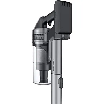 Samsung Jet 75 Stick Cordless Lightweight Vacuum Cleaner with Removable Long Lasting Battery and 200 Air Watt Suction Power, Complete with 180 Deg Swivel Brush, Titan Silver